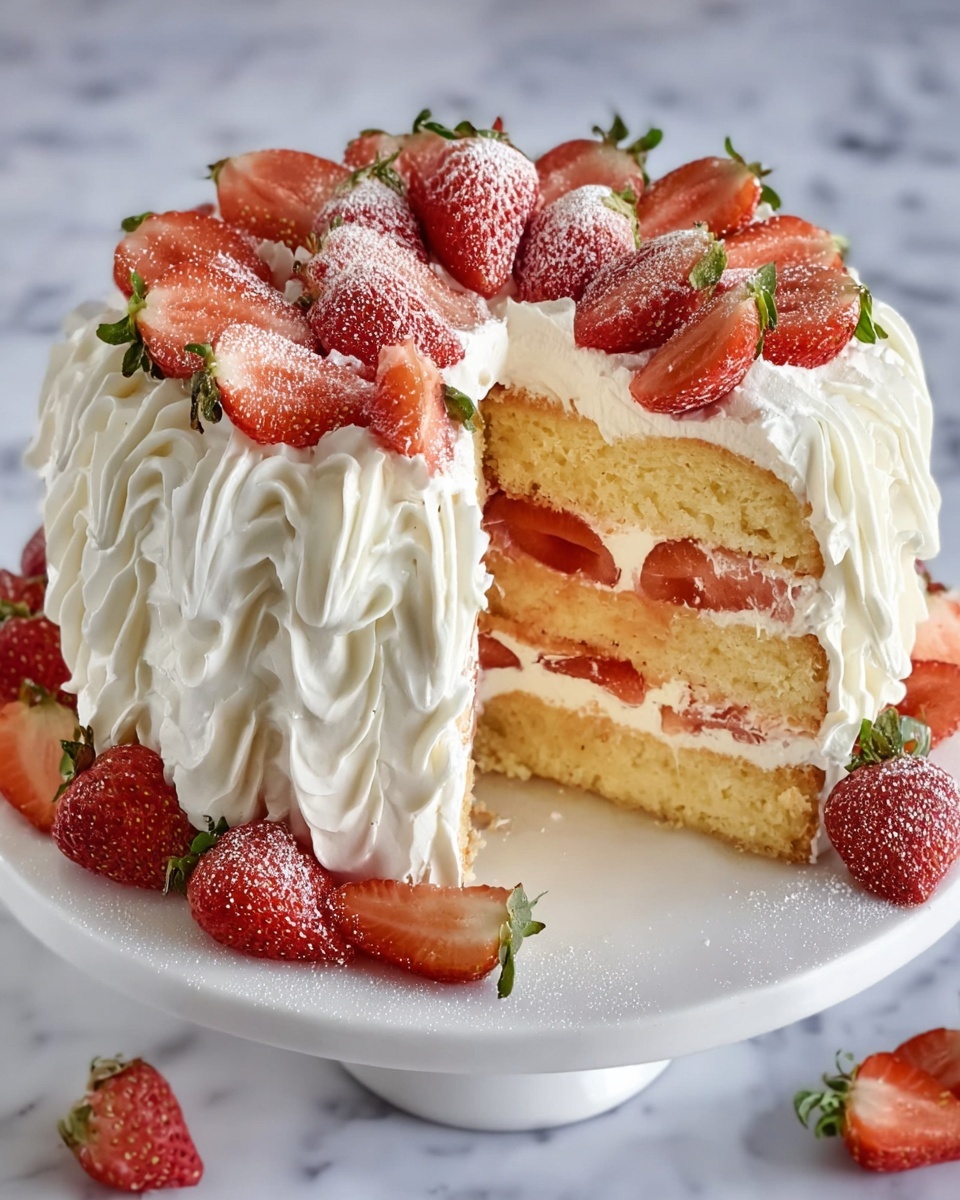 Strawberry Angel Cake Recipe - Recipe Image