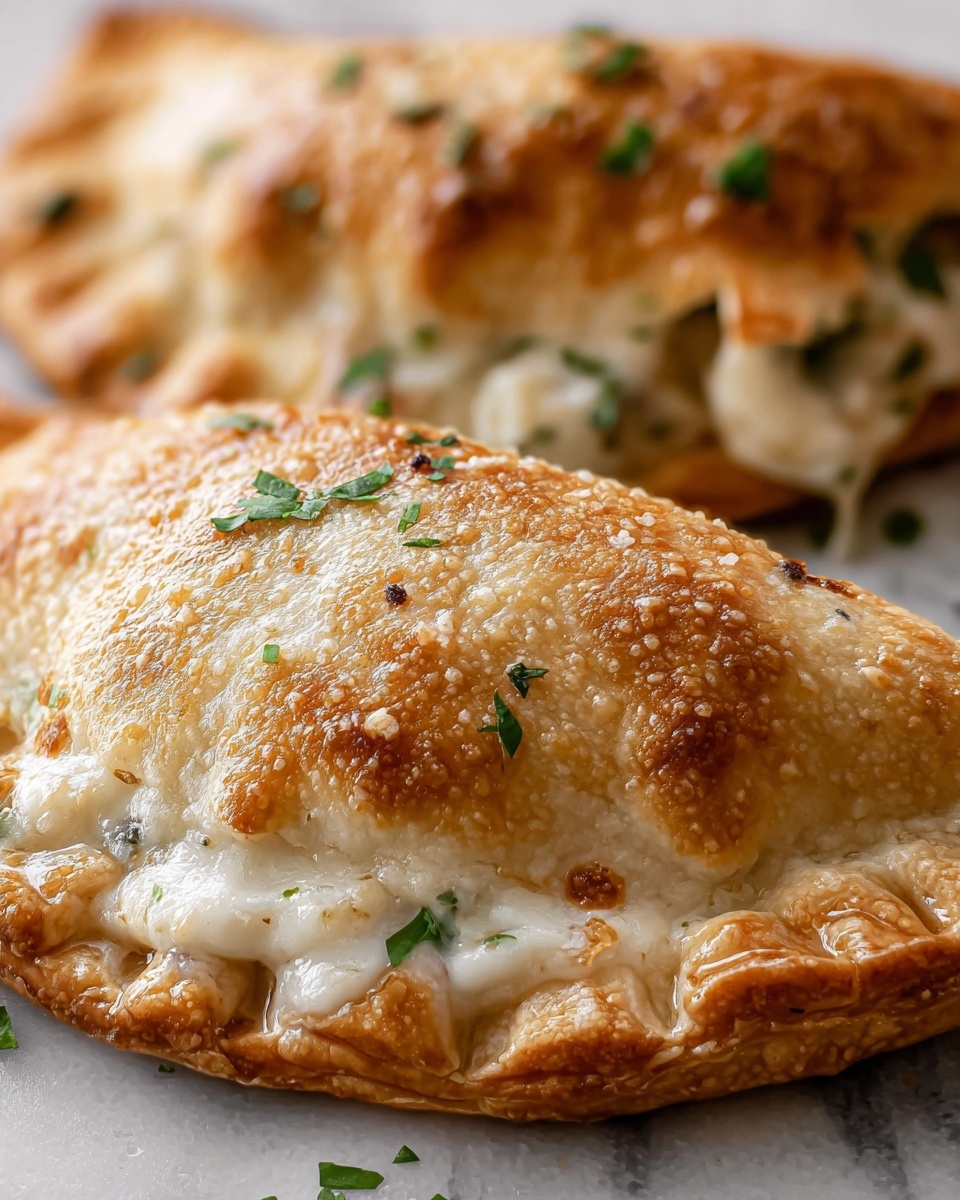 Chicken Alfredo Air Fryer Calzones Recipe - Recipe Image