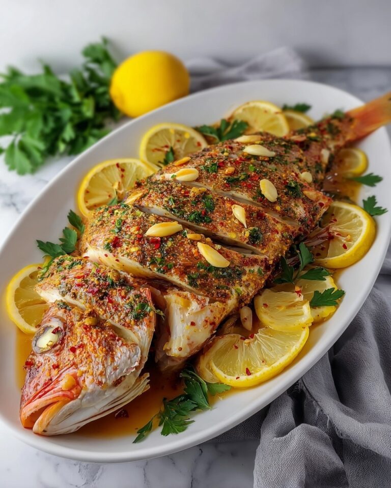 Baked Red Snapper with Garlic and Herbs Recipe