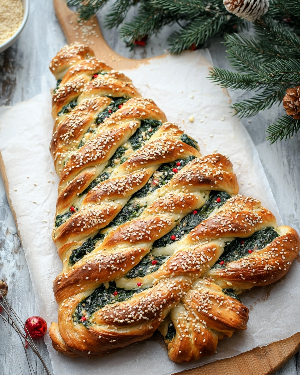 Christmas Tree Spinach Dip Breadsticks Recipe - Recipe Image