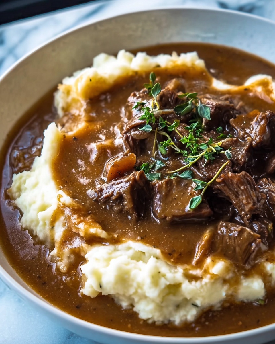 Instant Pot Pot Roast with Mashed Potatoes & Gravy Recipe - Recipe Image