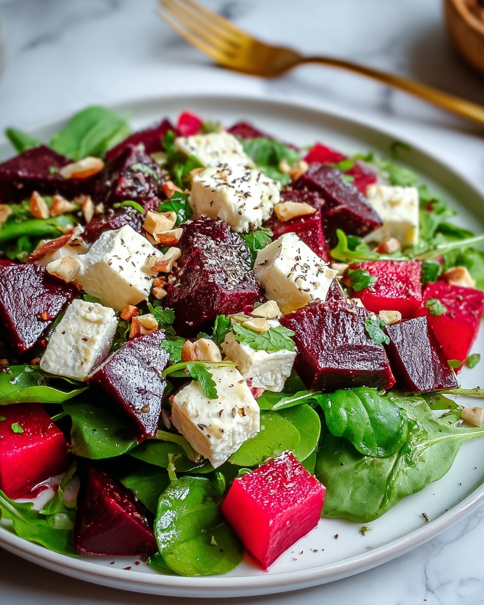 Roasted Beet Salad with Goat Cheese and Walnuts Recipe - Recipe Image