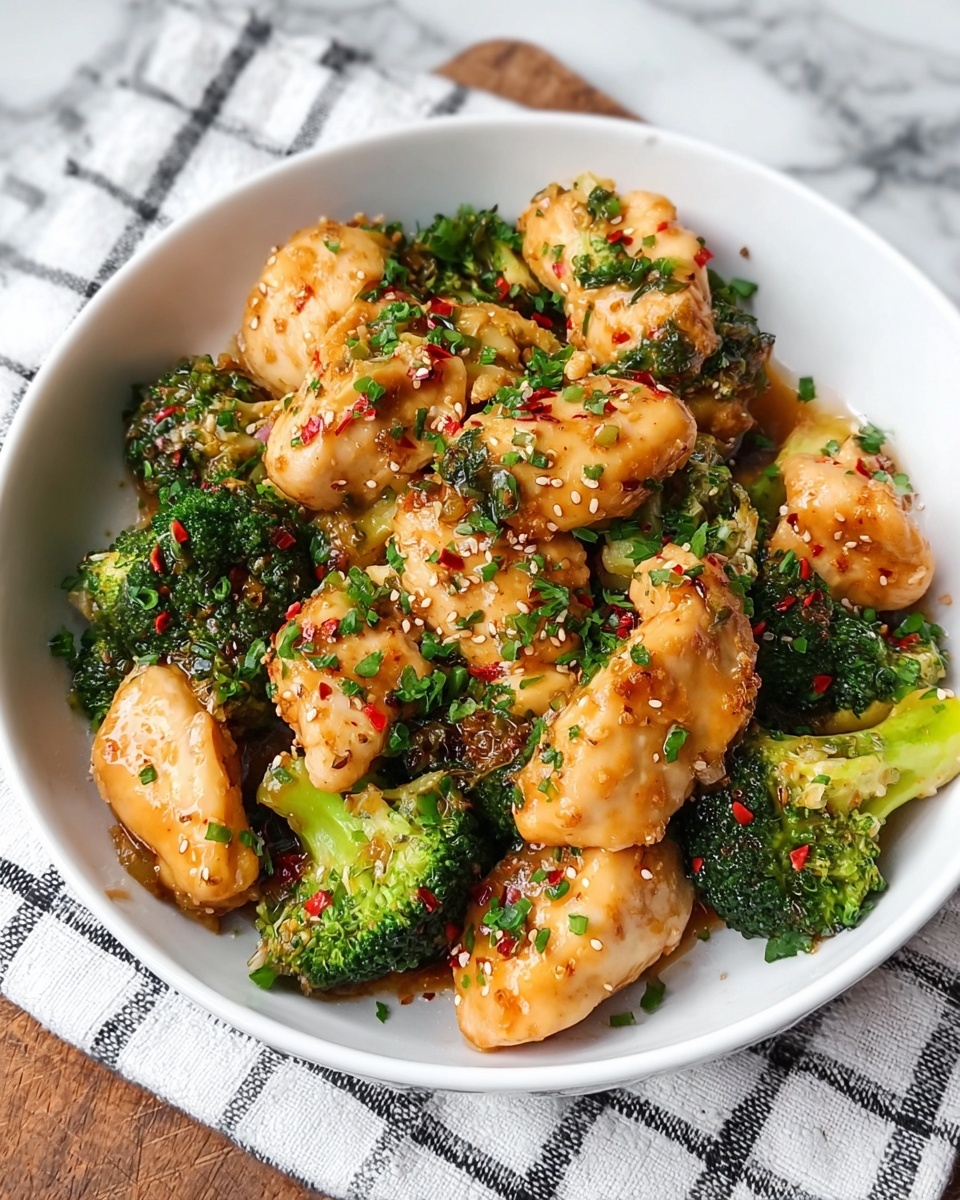 Garlic Chicken with Broccoli and Melty Cheese Recipe - Recipe Image