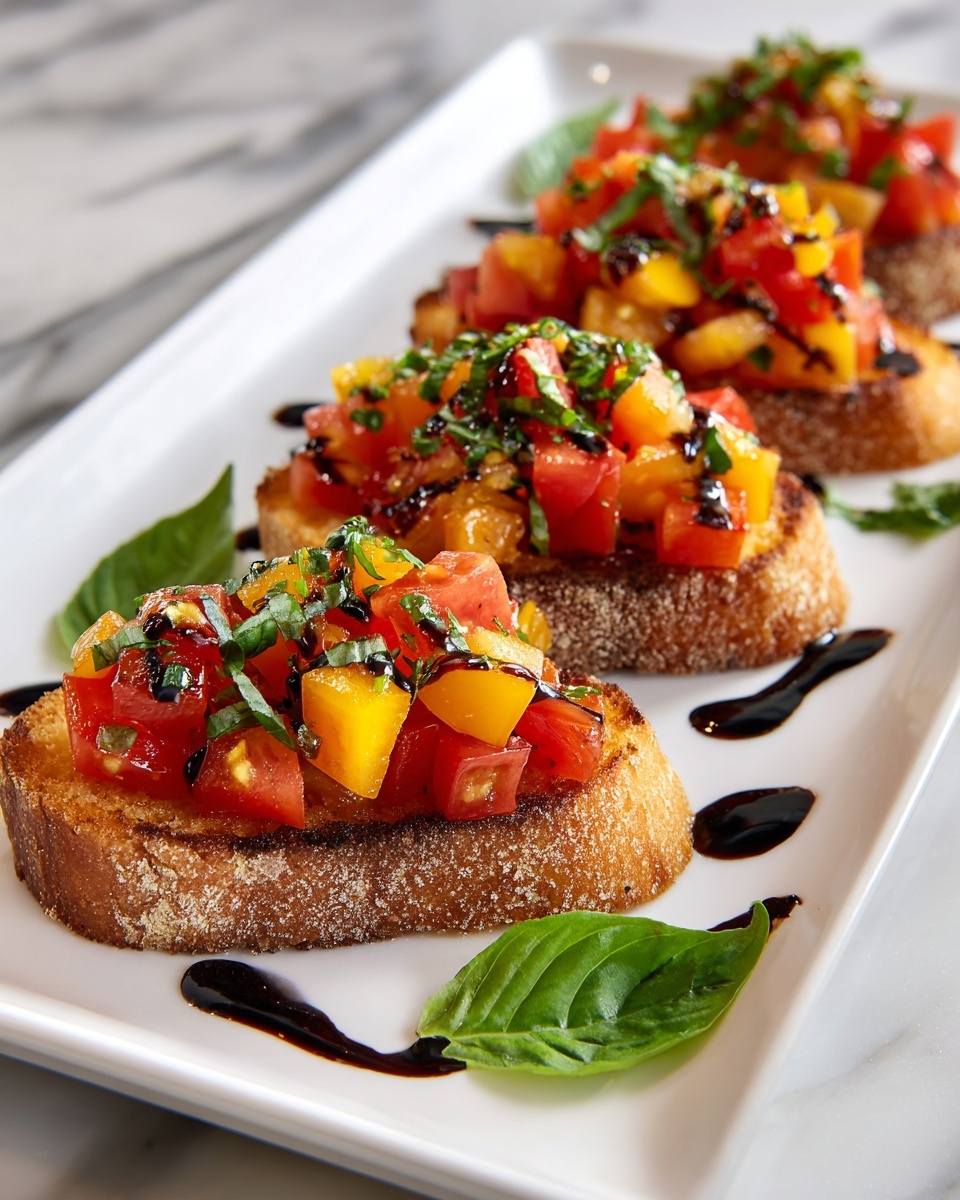 Tomato and Red Pepper Bruschetta Recipe - Recipe Image