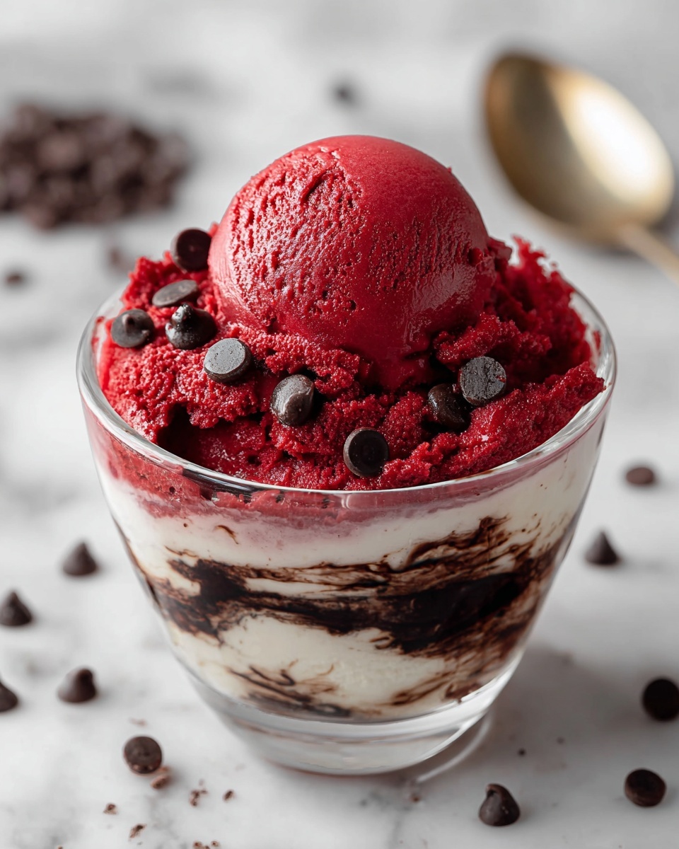 The Best Edible Red Velvet Cookie Dough Recipe - Recipe Image