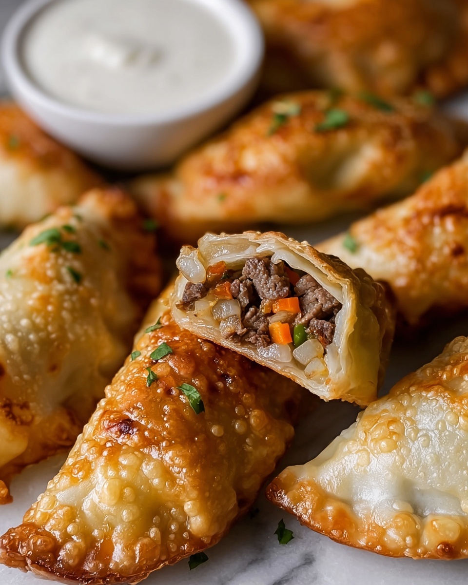 Philly Cheesesteak Egg Rolls Recipe - Recipe Image