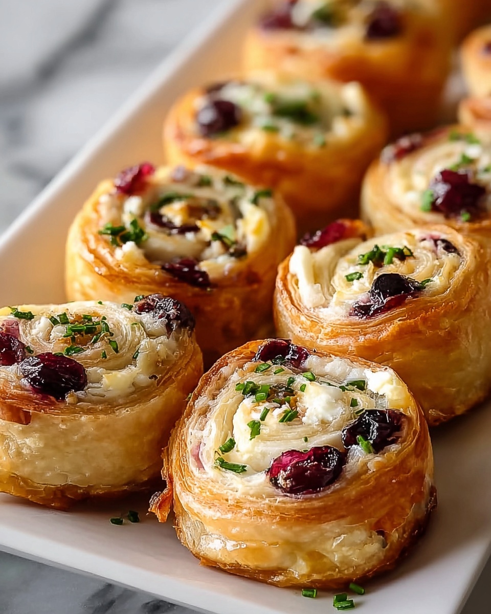 Festive Cranberry Feta Pinwheels Recipe - Recipe Image