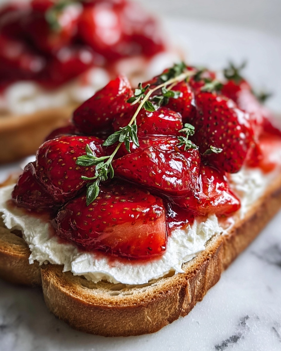 Roasted Strawberry Whipped Ricotta Toast Recipe - Recipe Image