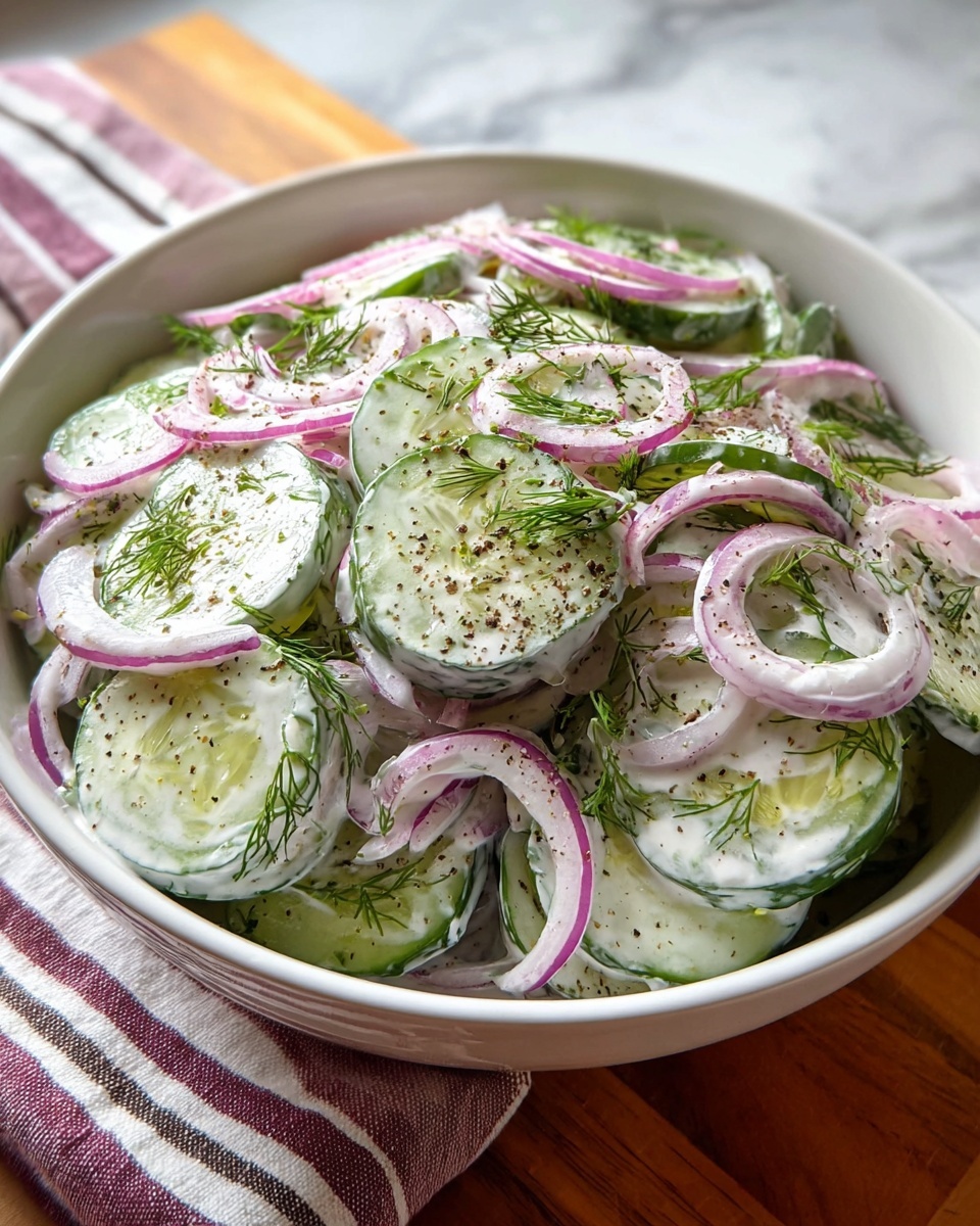 Creamy Cucumber Salad Recipe - Recipe Image