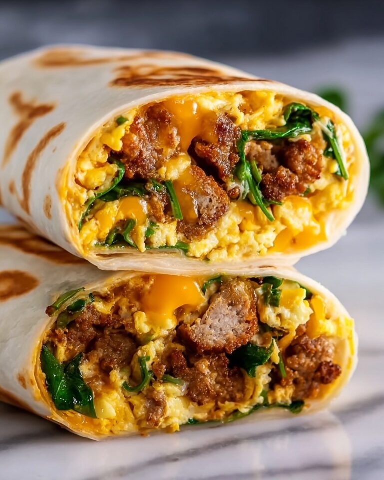 Breakfast Burritos with Sausage, Hash Browns, and Spinach Recipe