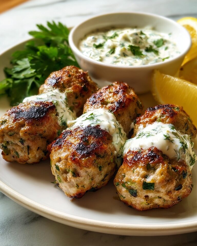 Chicken Kofta with Garlic Yogurt Sauce Recipe
