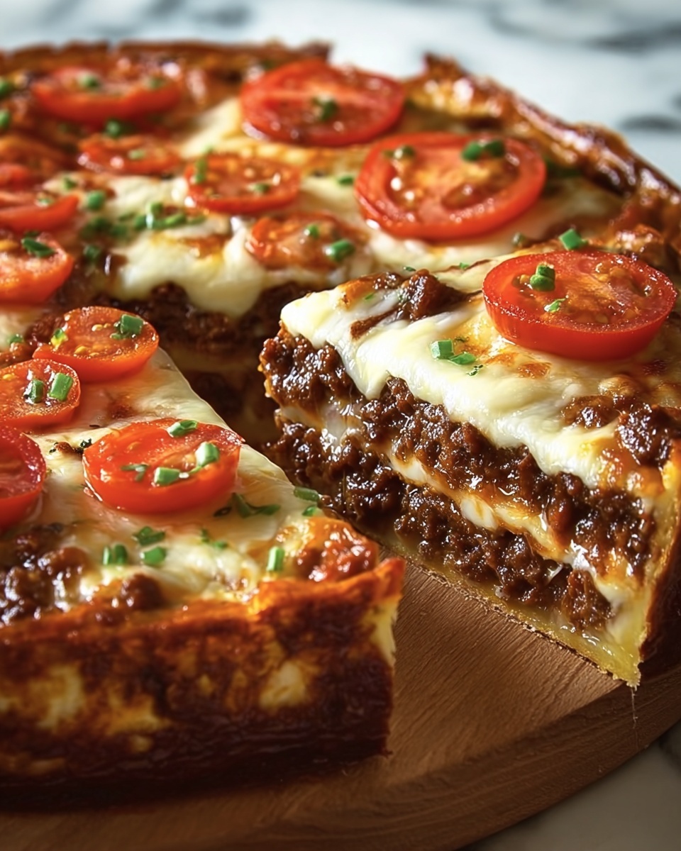 Beef Pizza Pie Recipe - Recipe Image