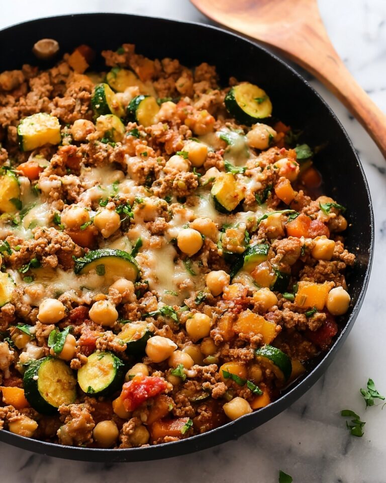 Ground Turkey Zucchini Chickpea Skillet Recipe