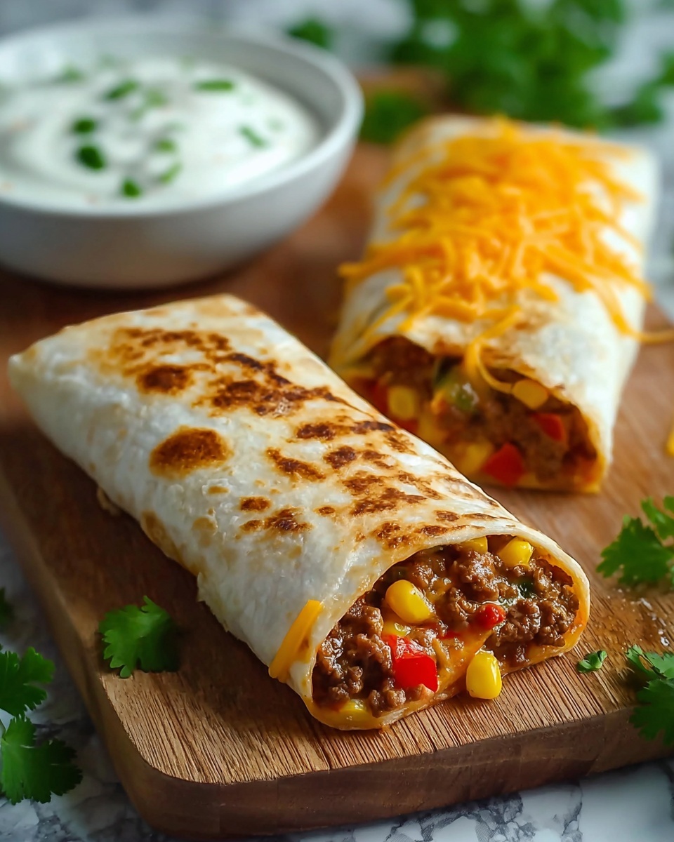 Beef and Cheese Chimichangas Recipe - Recipe Image