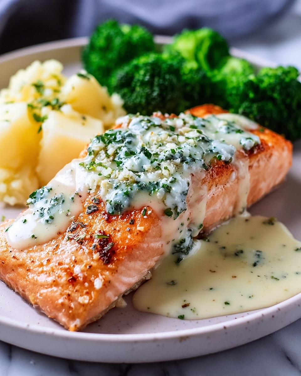 Creamy Garlic Butter Salmon Recipe - Recipe Image
