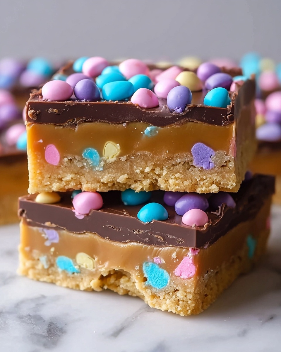 No-Bake Easter Peanut Butter Bars Recipe - Recipe Image