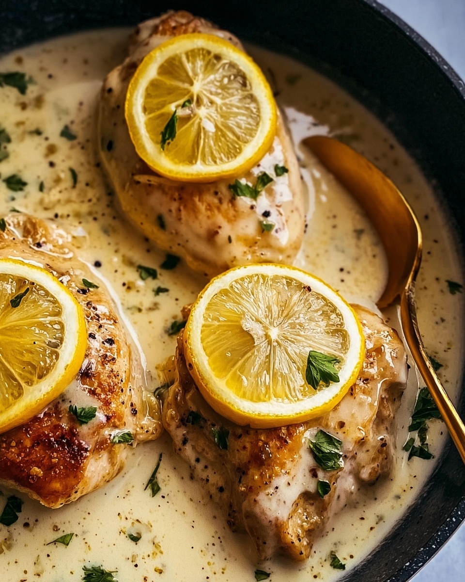 Lemon Garlic Chicken in Creamy Lemon Sauce Recipe - Recipe Image