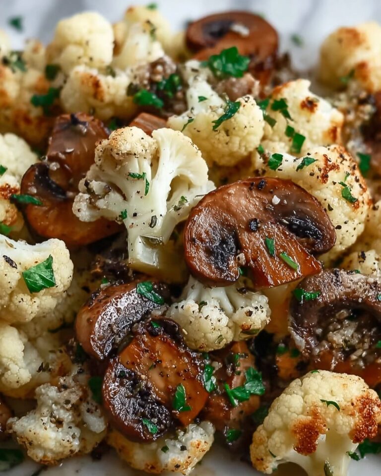 Garlic Mushrooms Cauliflower Skillet Recipe