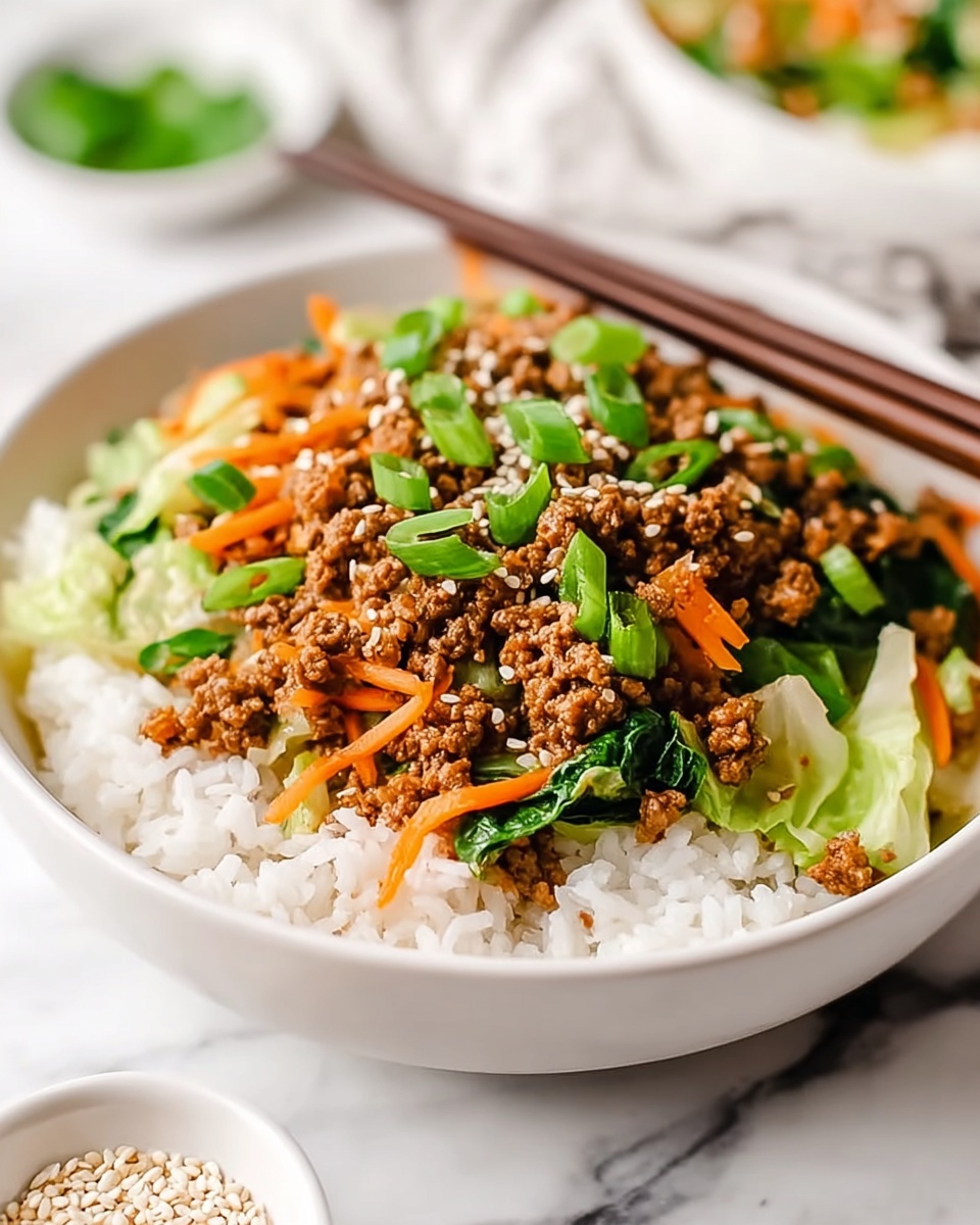 Easy Asian Ground Beef and Cabbage Stir Fry Recipe - Recipe Image