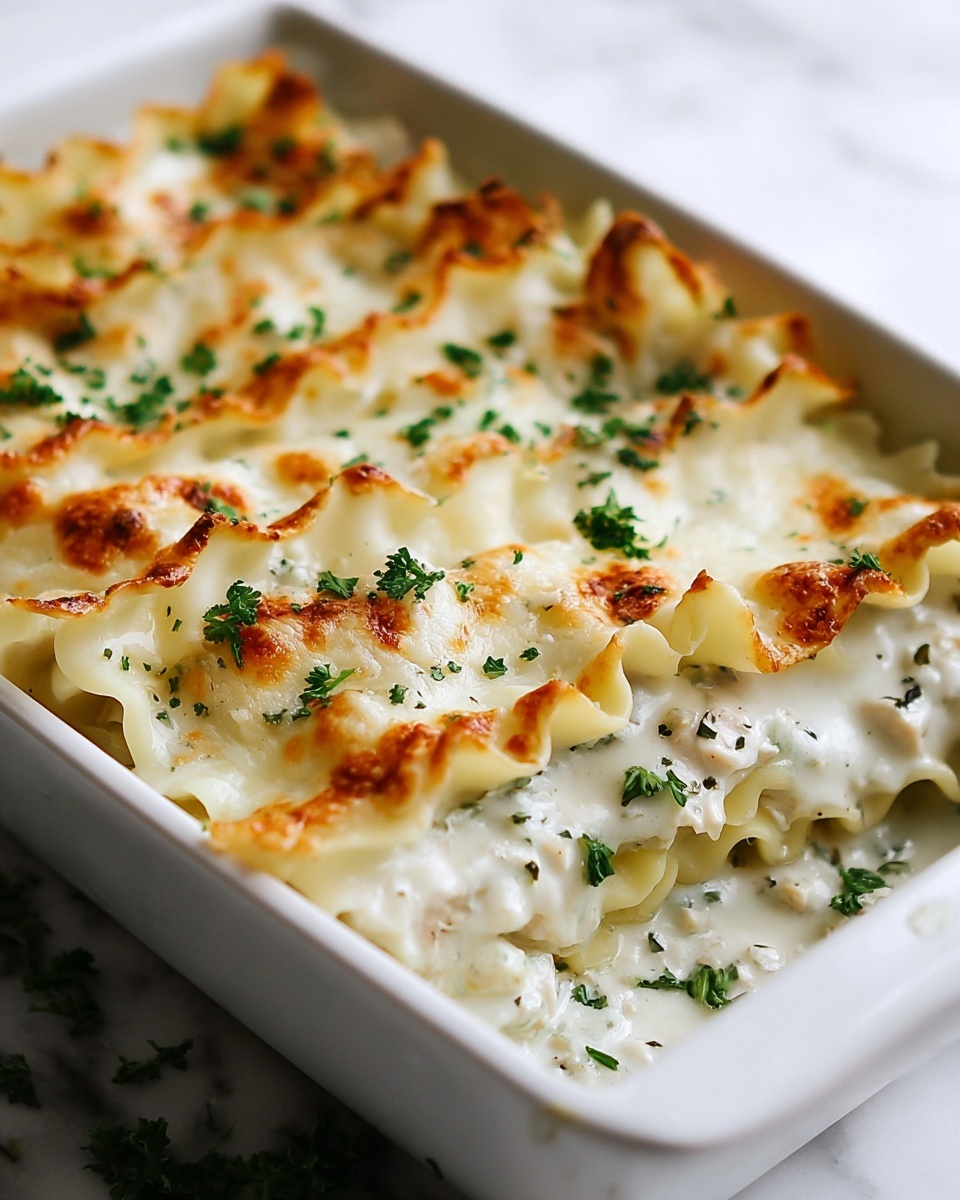 Creamy Chicken Alfredo Lasagna Rolls Recipe - Recipe Image