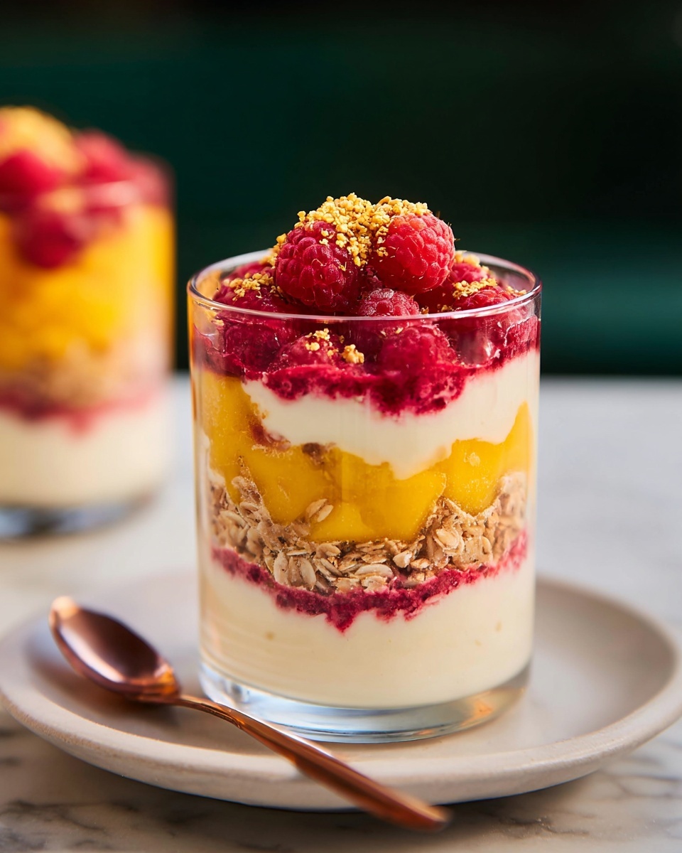 Raspberry & Mango Yogurt Parfait Recipe - Recipe Image