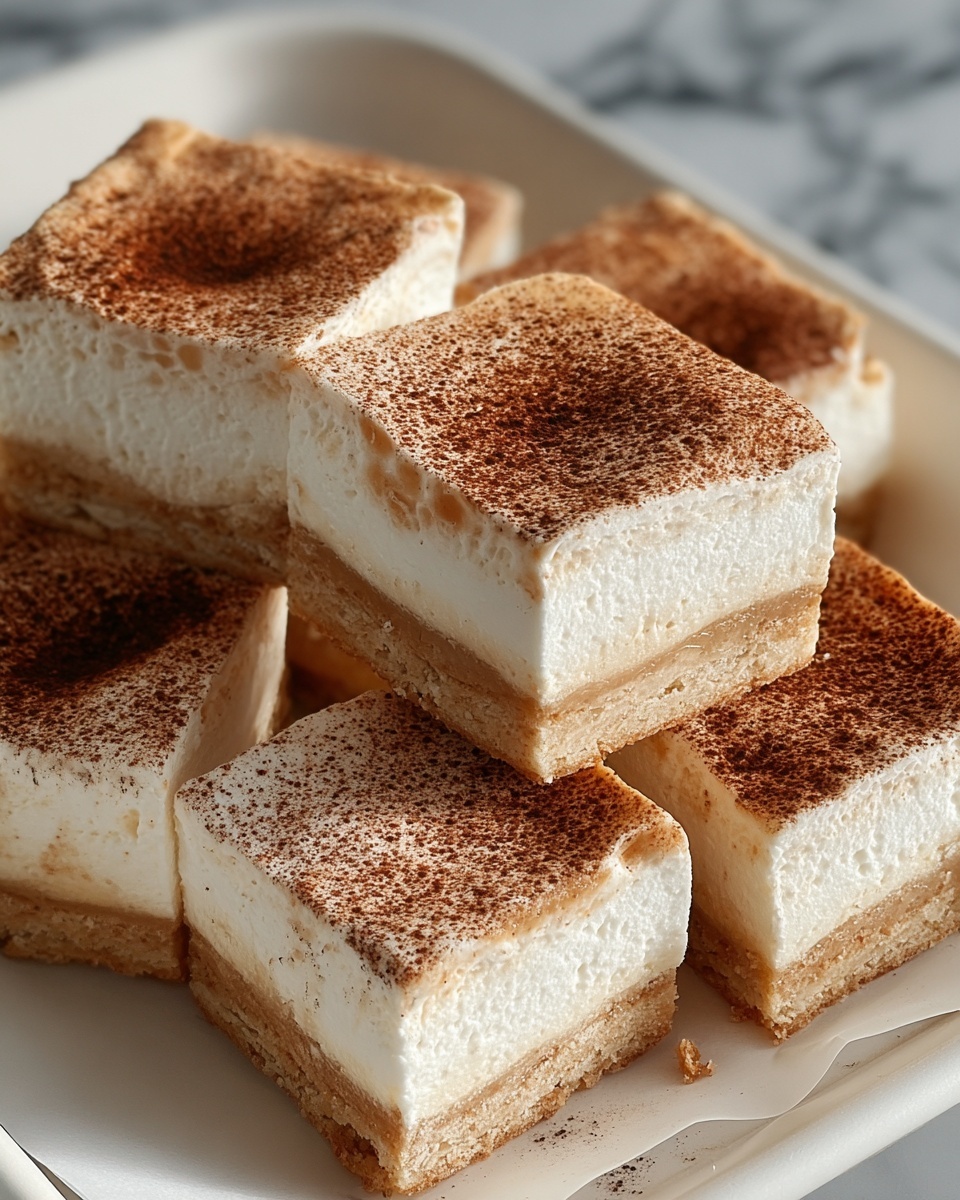 Cinnamon Churro Cheesecake Bars Recipe - Recipe Image