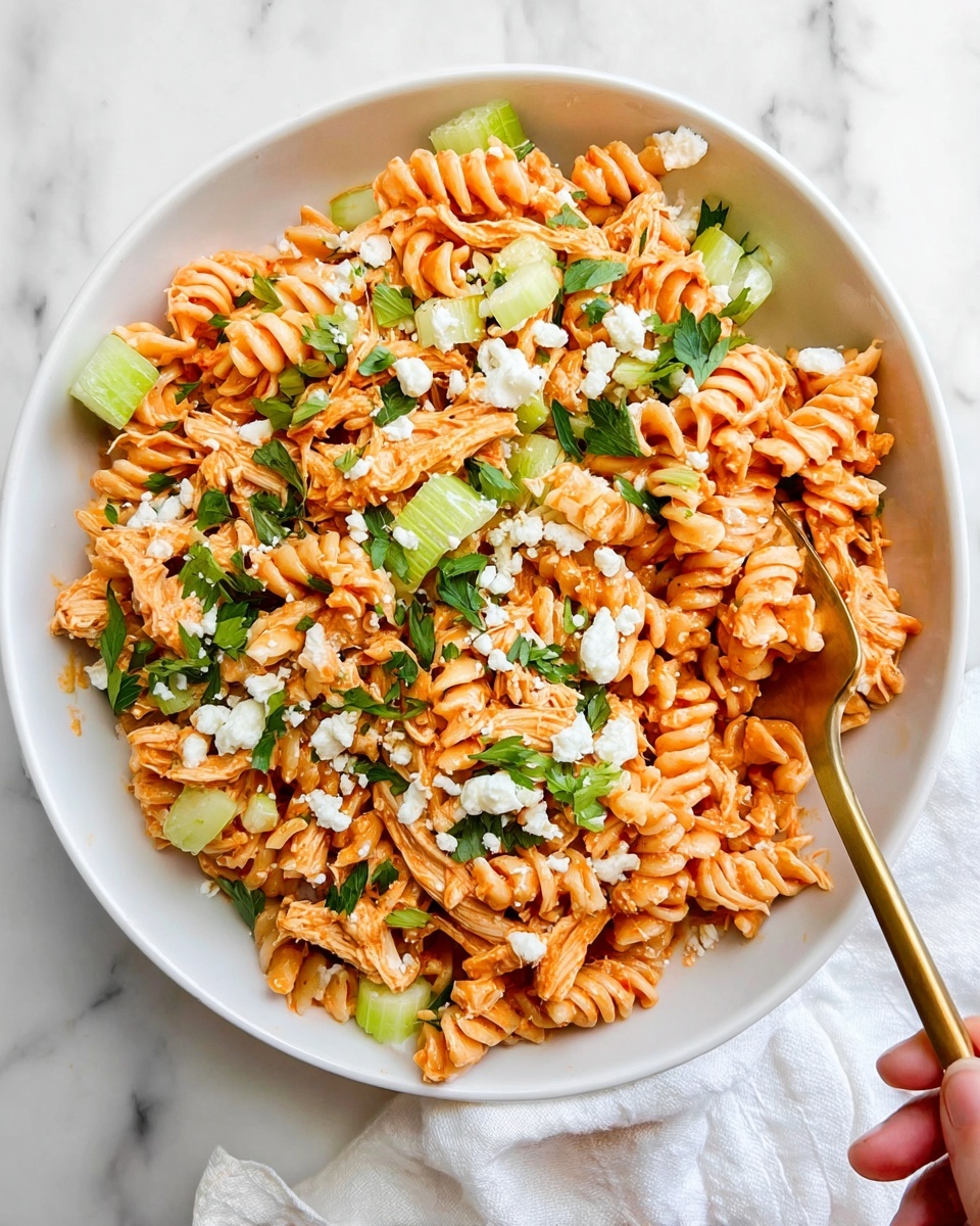 Buffalo Chicken Pasta Salad Recipe - Recipe Image