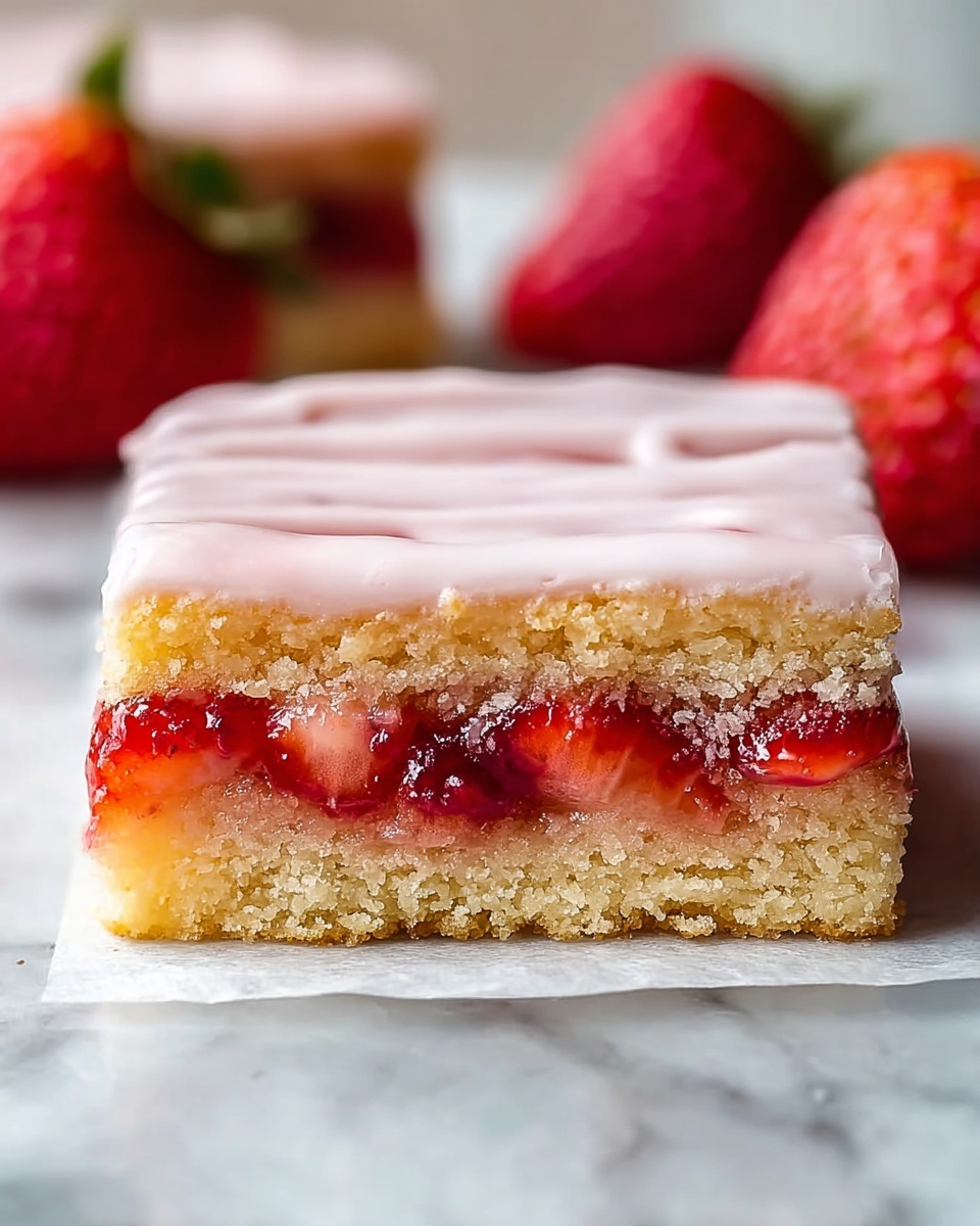 Strawberry Lemon Blondies Recipe - Recipe Image