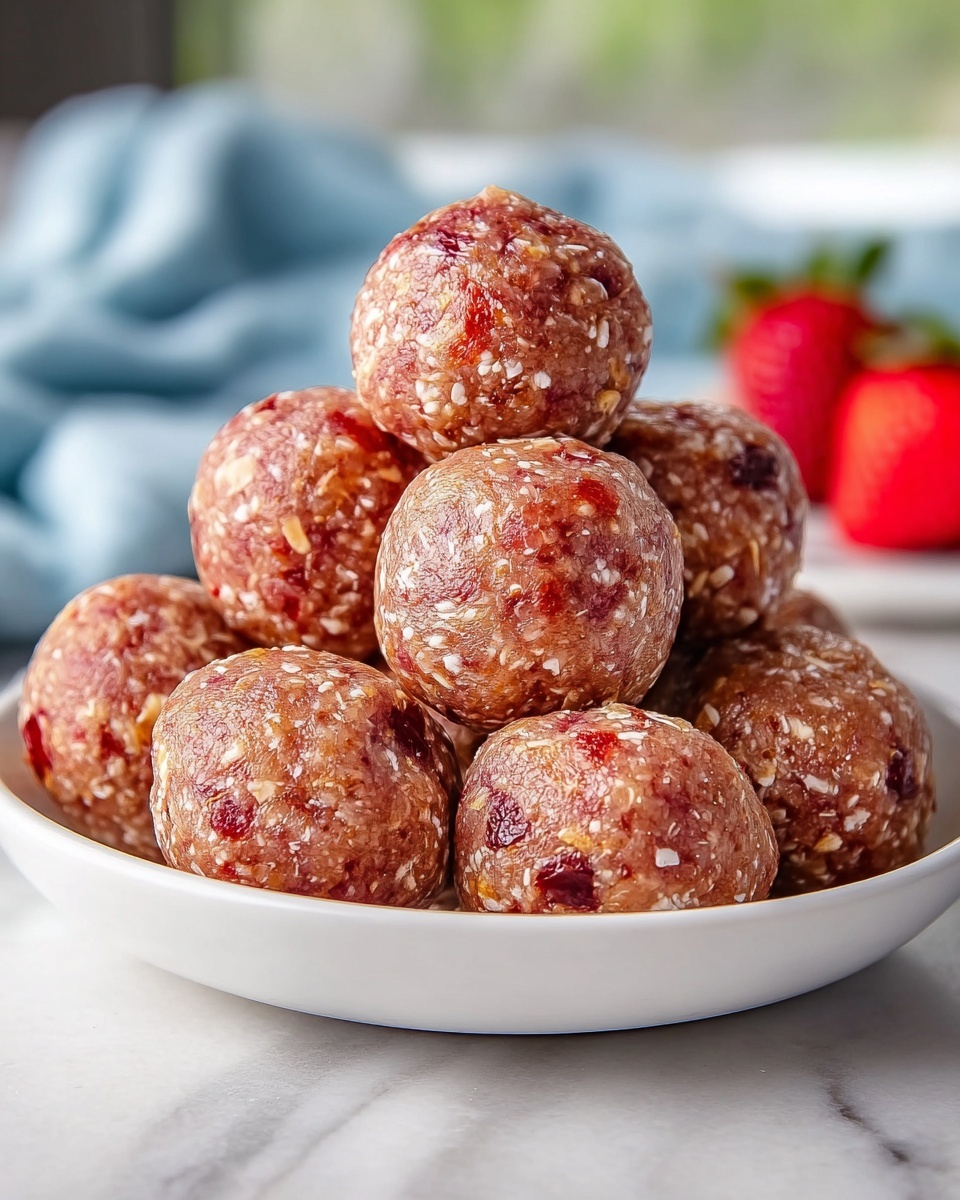 Strawberry Protein Balls: Healthy & Delicious Snack Recipe - Recipe Image
