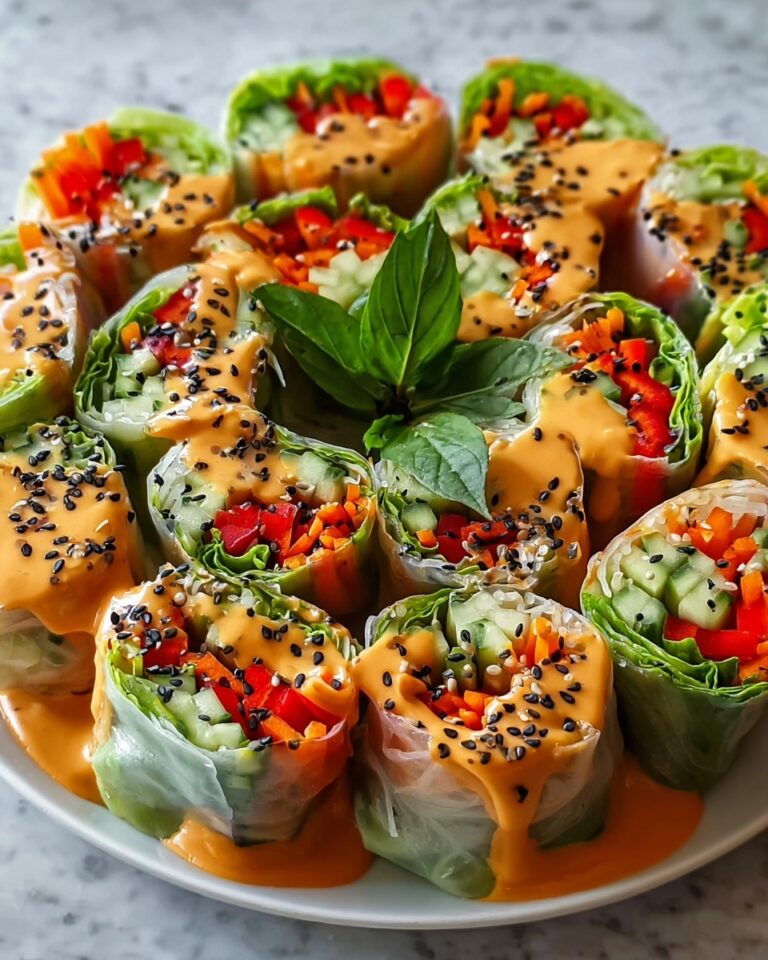 Vegetarian Spring Rolls with Peanut Dipping Sauce Recipe