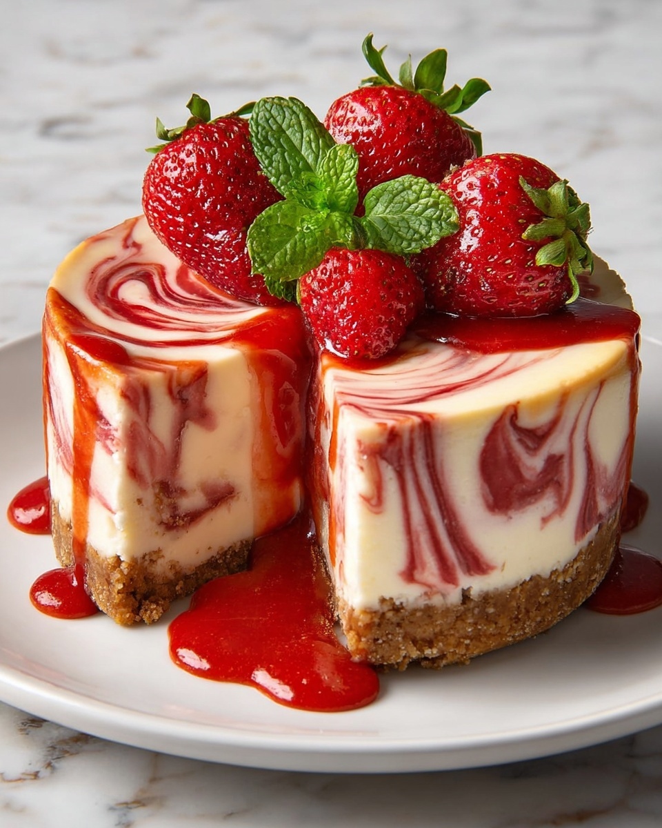 Strawberry Swirl Cheesecake: The Ultimate Dessert Recipe - Recipe Image