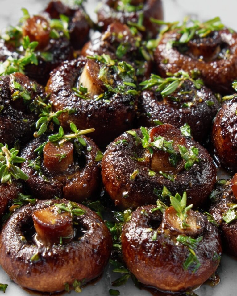 Balsamic Garlic Grilled Mushroom Skewers Recipe