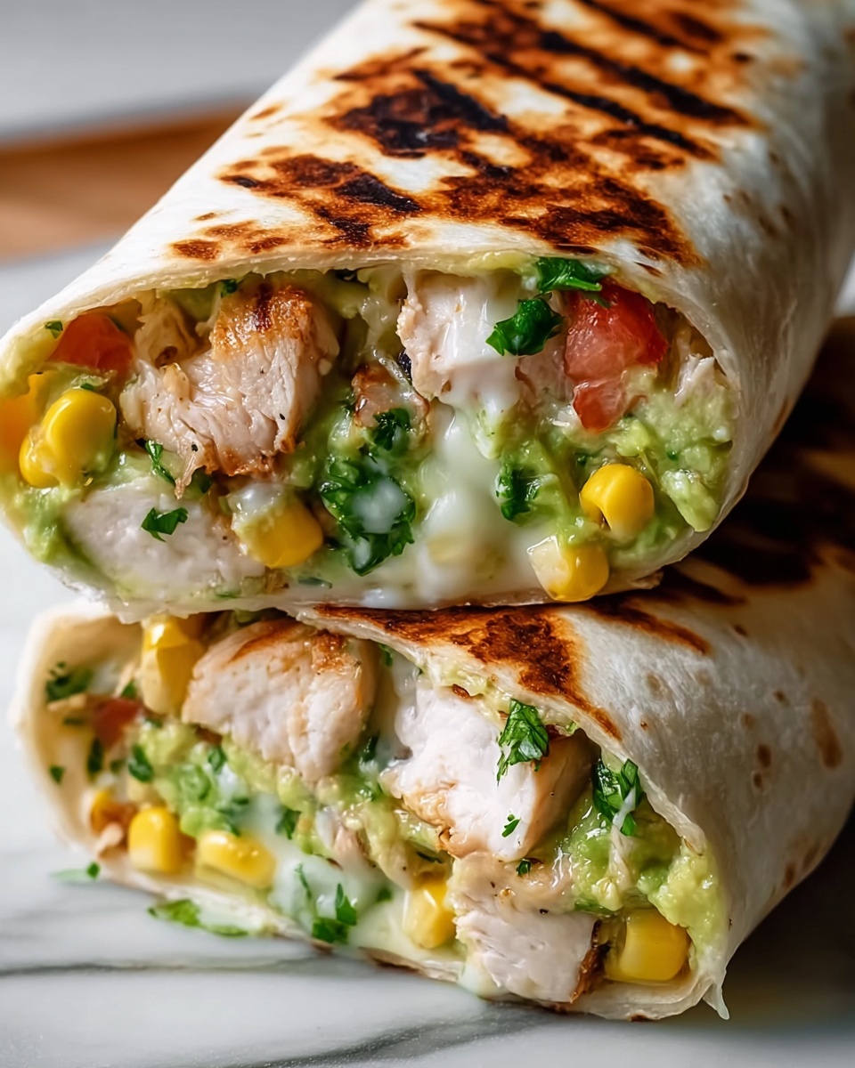 Chicken Avocado Ranch Burritos with Lime Wedges Recipe - Recipe Image