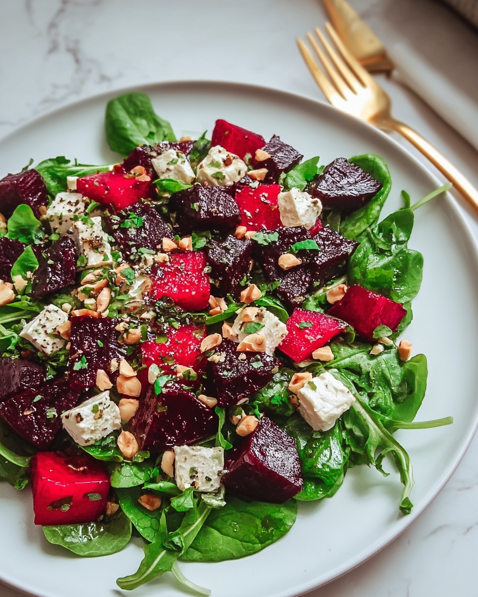 Roasted Beet Salad with Goat Cheese and Walnuts Recipe - Recipe Image