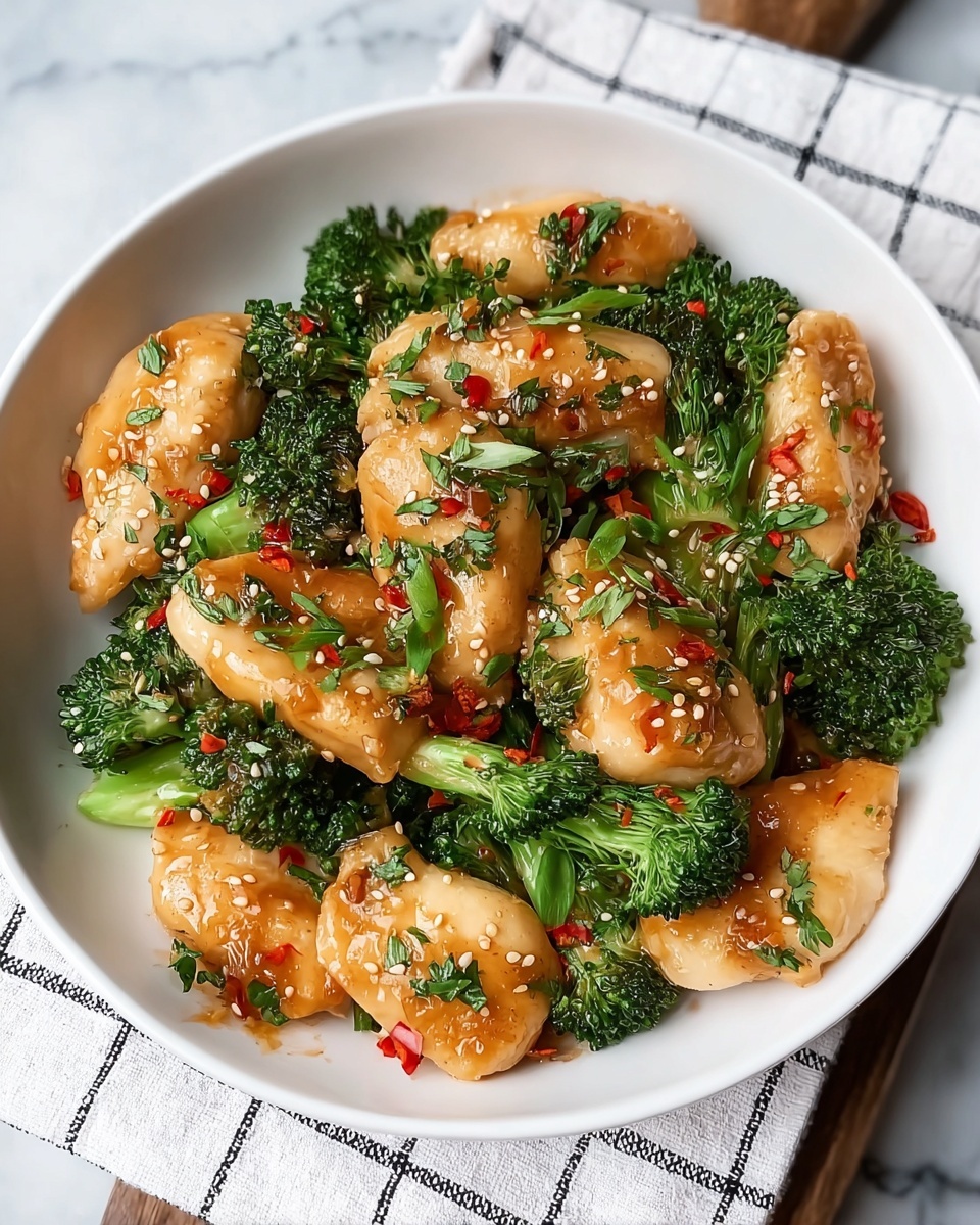 Garlic Chicken with Broccoli and Melty Cheese Recipe - Recipe Image