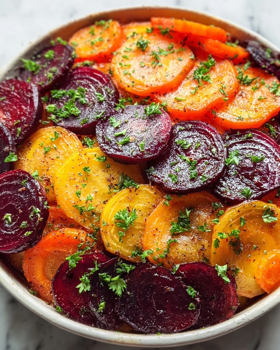 Roasted Beets and Carrots with Maple Dijon Vinaigrette Recipe - Recipe Image