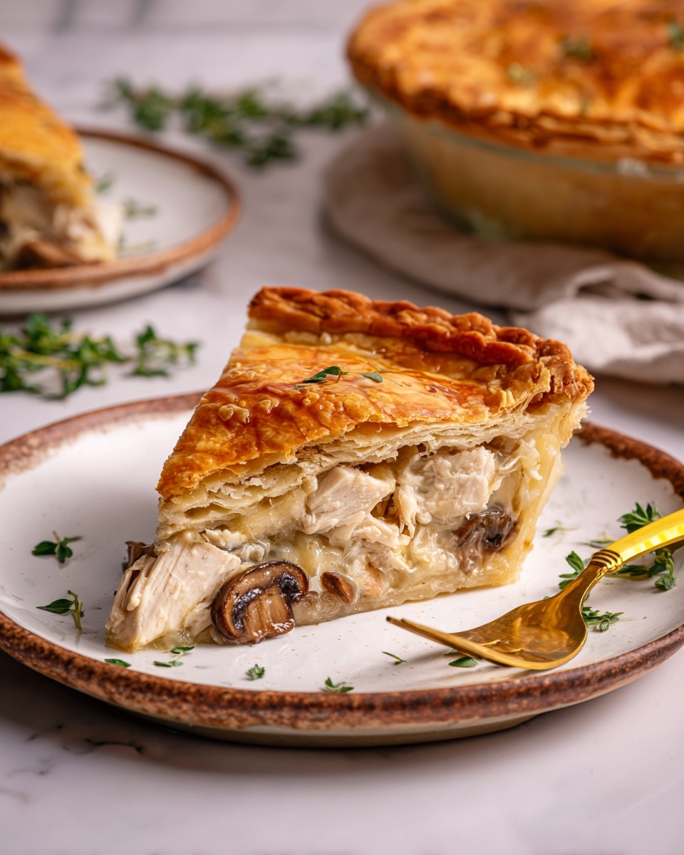 Savory Chicken and Mushroom Puff Pastry Delight Recipe - Recipe Image