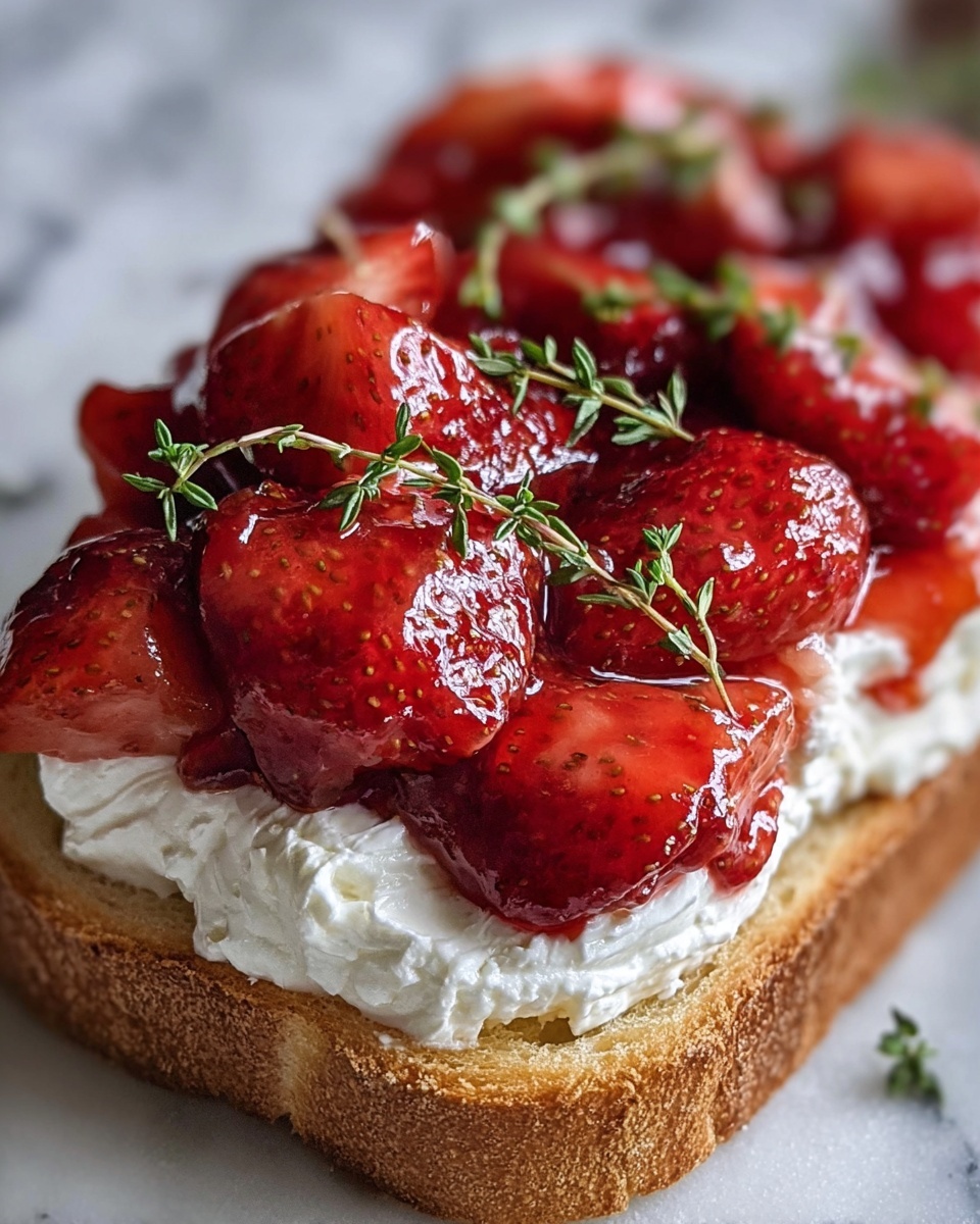 Roasted Strawberry Whipped Ricotta Toast Recipe - Recipe Image