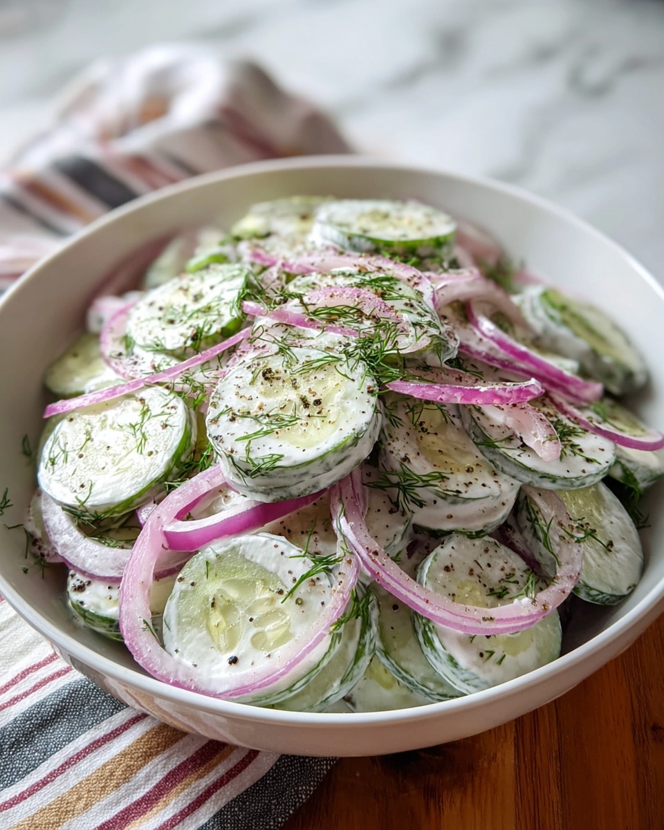 Creamy Cucumber Salad Recipe - Recipe Image