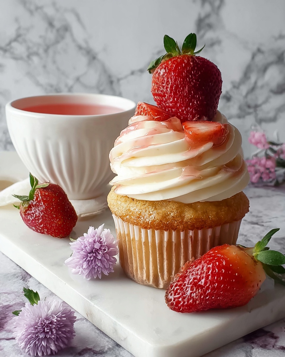 Real Strawberry Cupcakes Recipe - Recipe Image