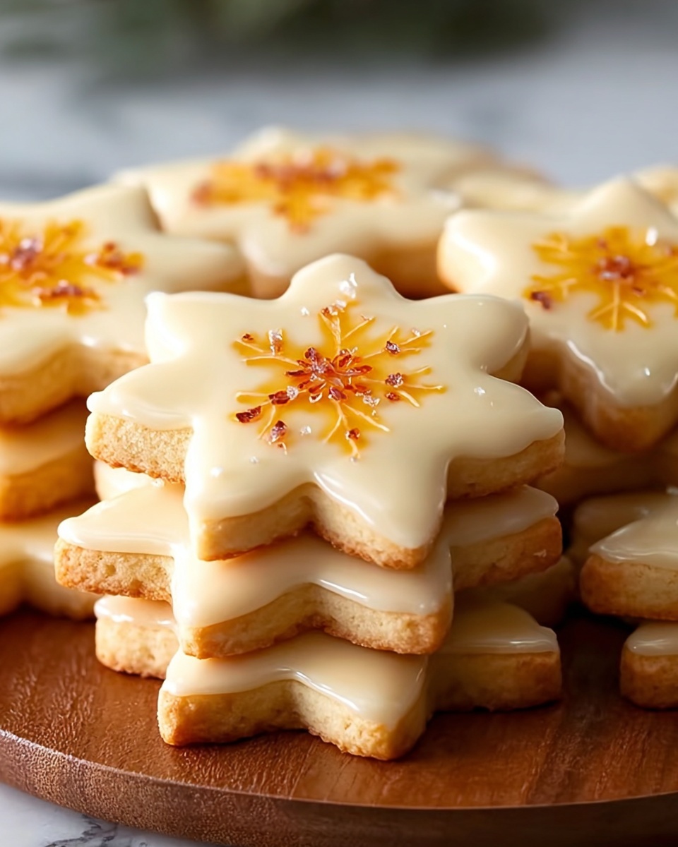 Cardamom Shortbread Cookies with Orange Glaze Recipe - Recipe Image