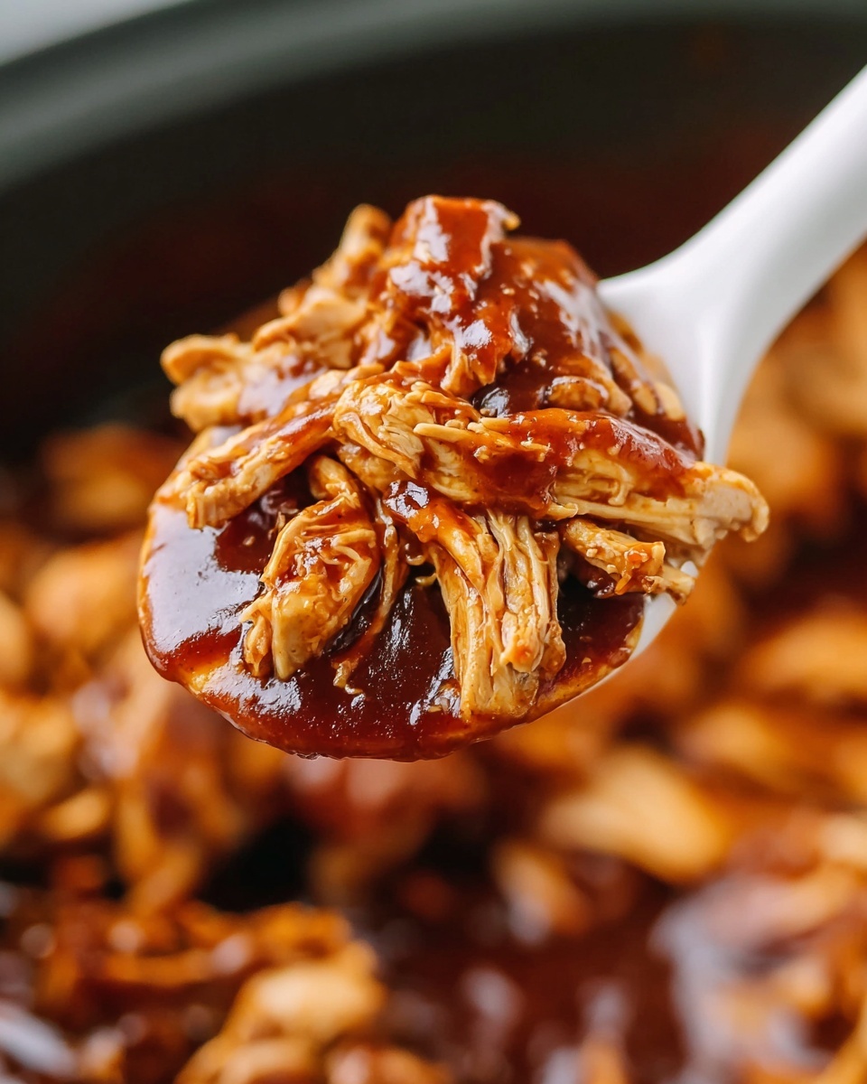 Slow Cooker Zesty BBQ Chicken with Italian Salad Dressing Recipe - Recipe Image