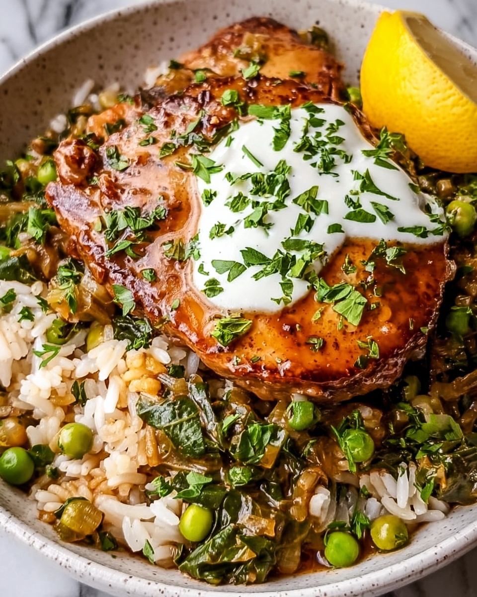 Air Fryer Greek Lemon Chicken and Rice Bake Recipe - Recipe Image