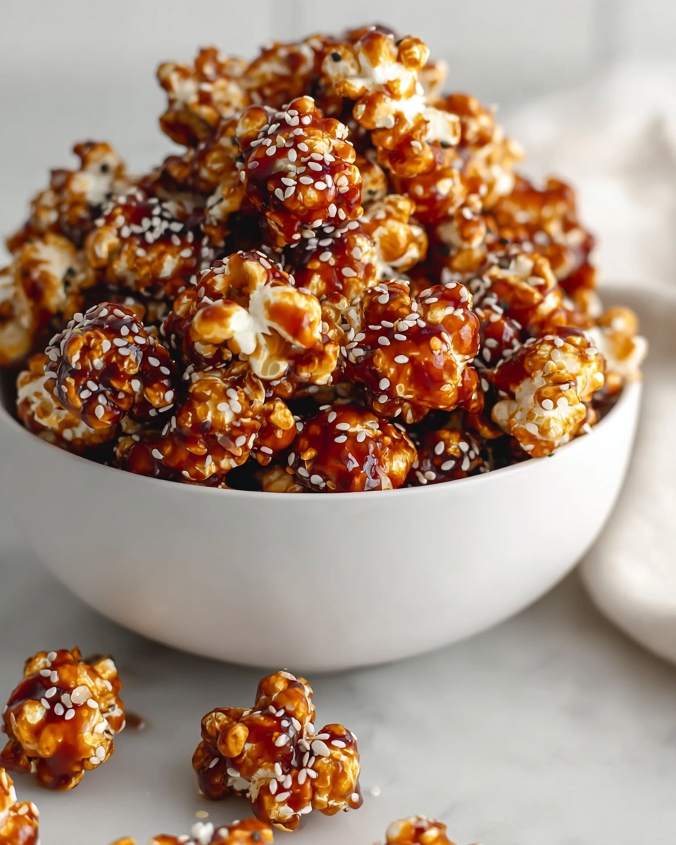 Gochujang Caramel Popcorn with Sesame Seeds Recipe - Recipe Image