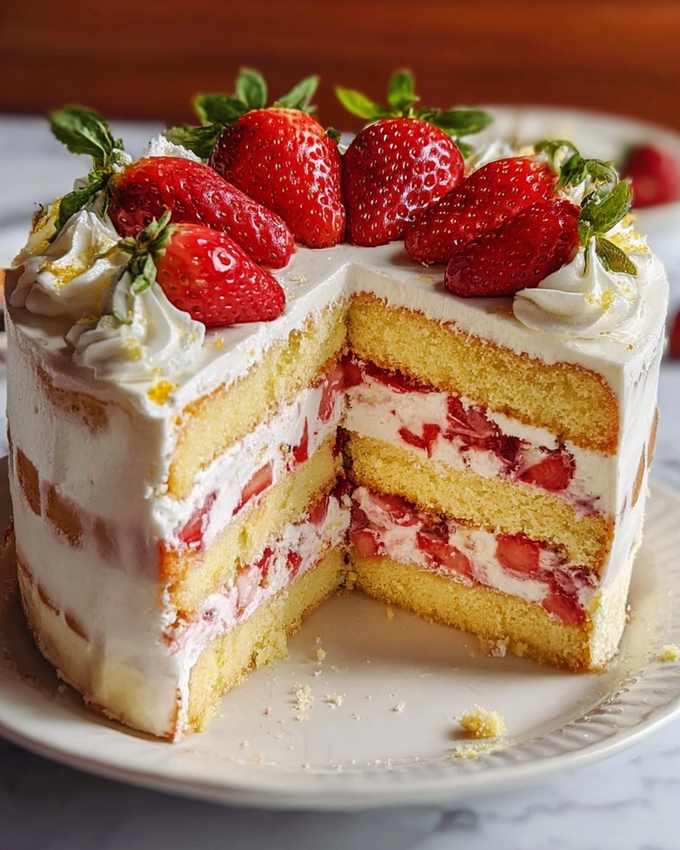 Strawberry-Lemonade Layer Cake Recipe - Recipe Image