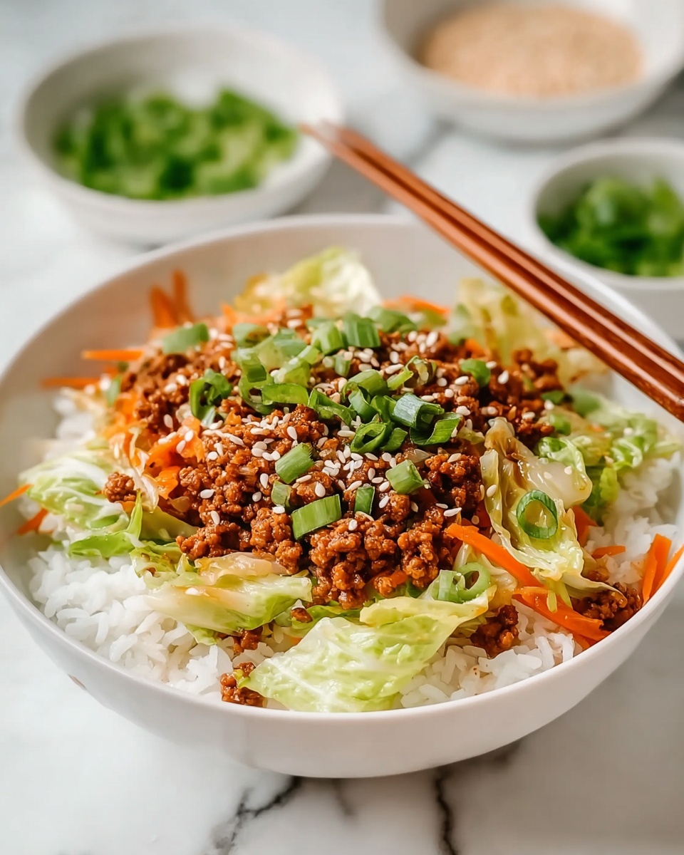 Easy Asian Ground Beef and Cabbage Stir Fry Recipe - Recipe Image