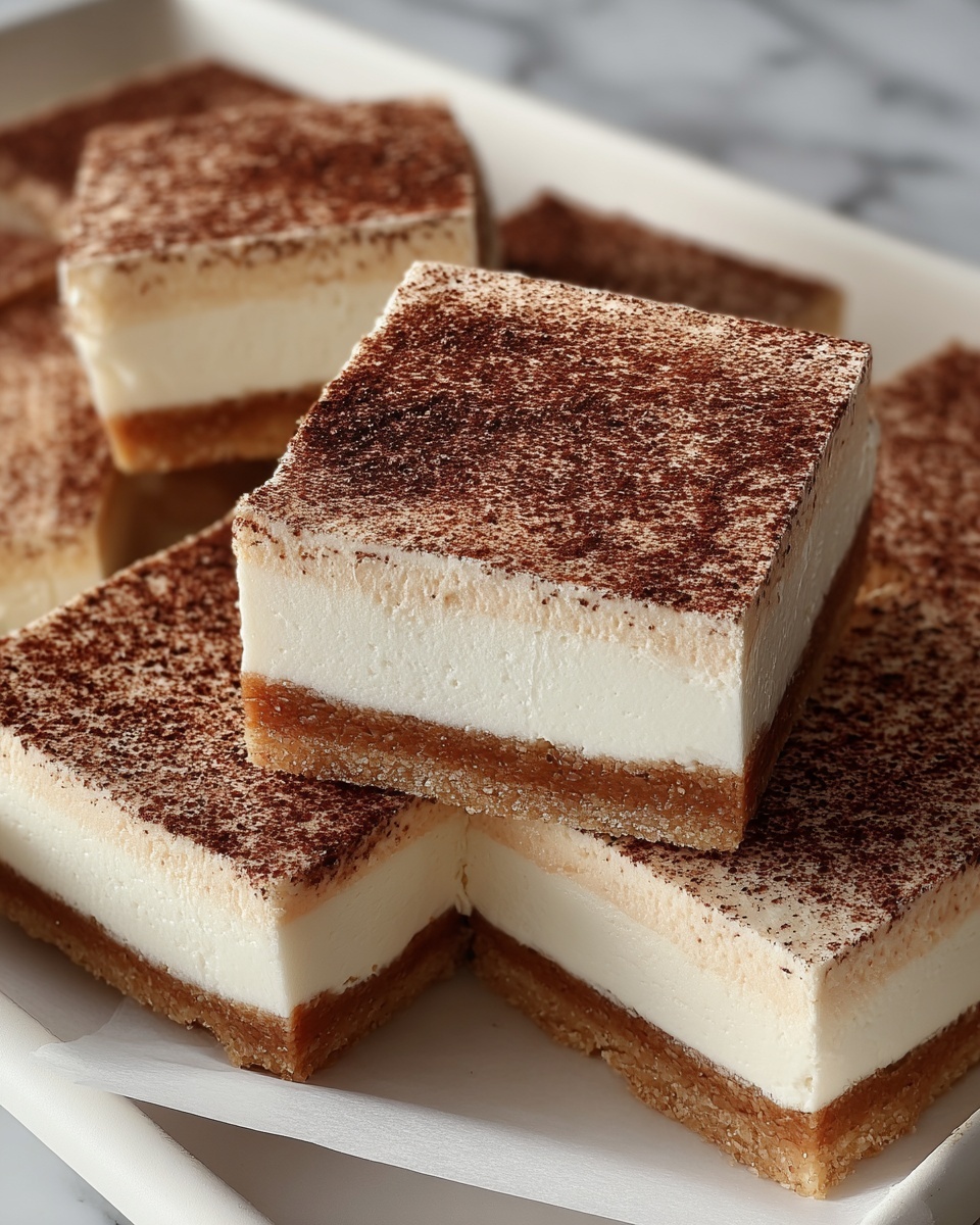 Cinnamon Churro Cheesecake Bars Recipe - Recipe Image