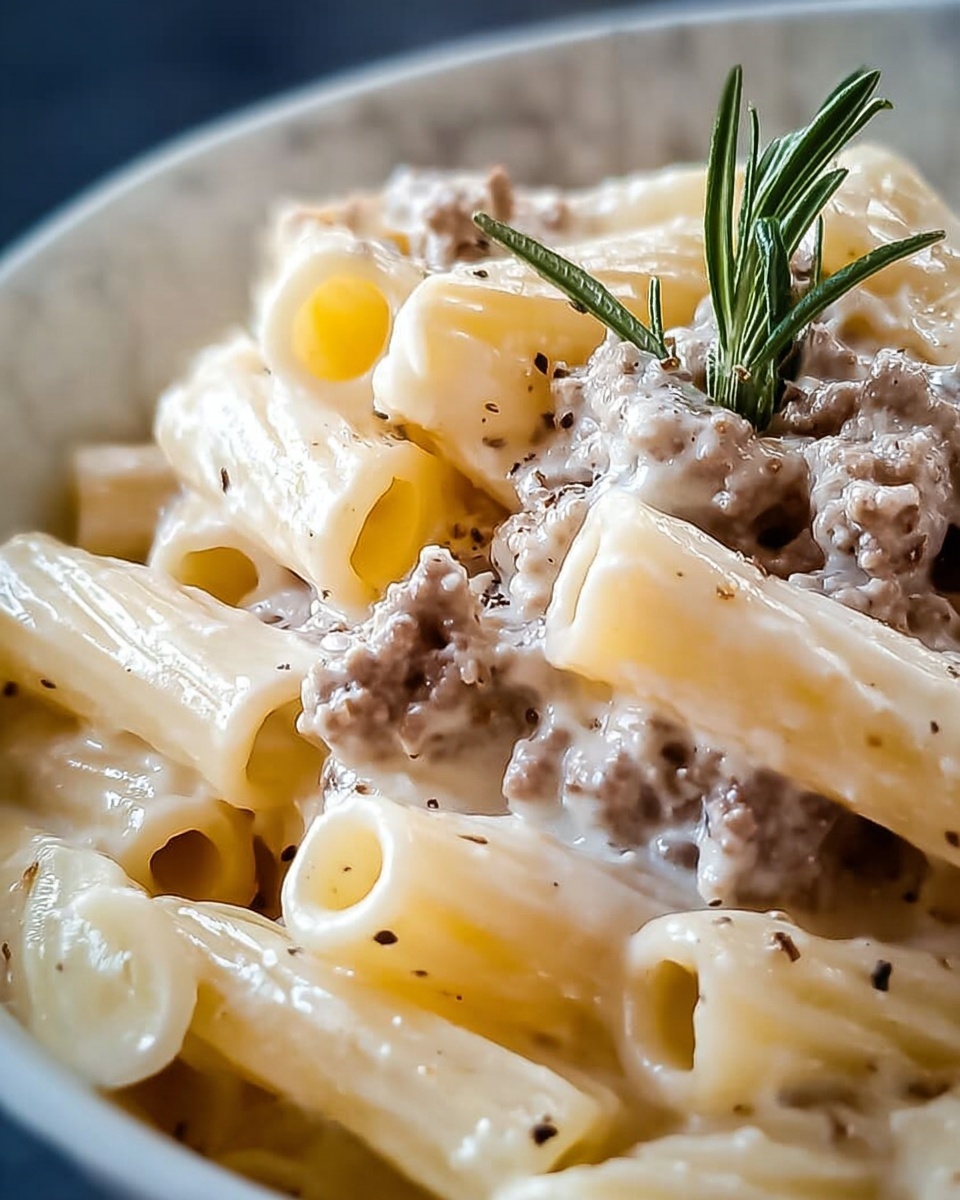 Pasta alla Norcina with Black Truffle and Italian Sausage Recipe - Recipe Image