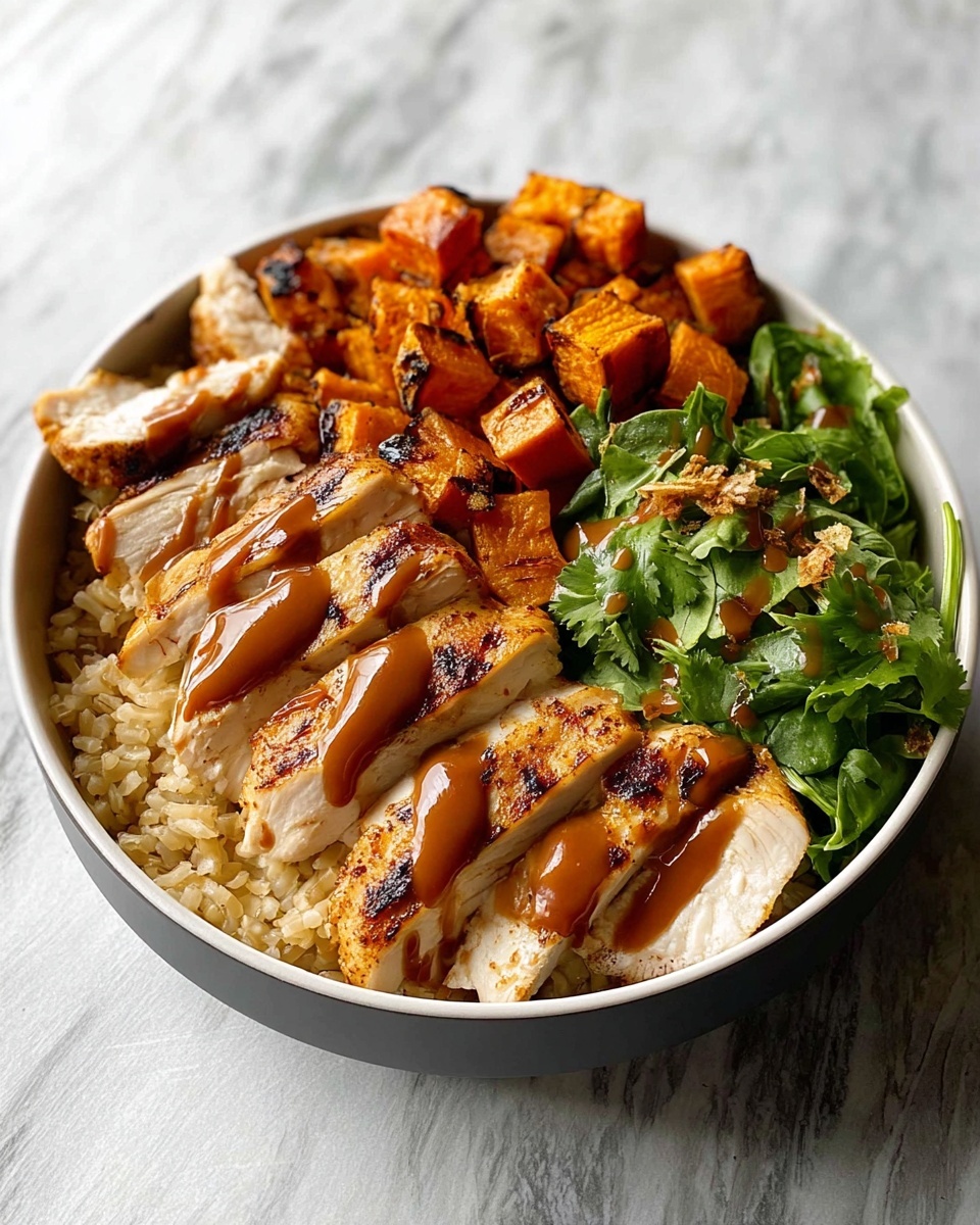 BBQ Chicken & Roasted Sweet Potato Bowls Recipe - Recipe Image