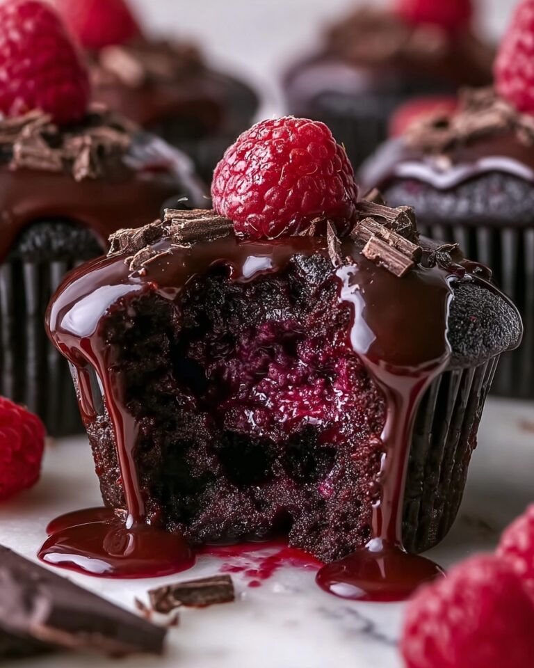 Raspberry Chocolate Lava Cupcakes Recipe